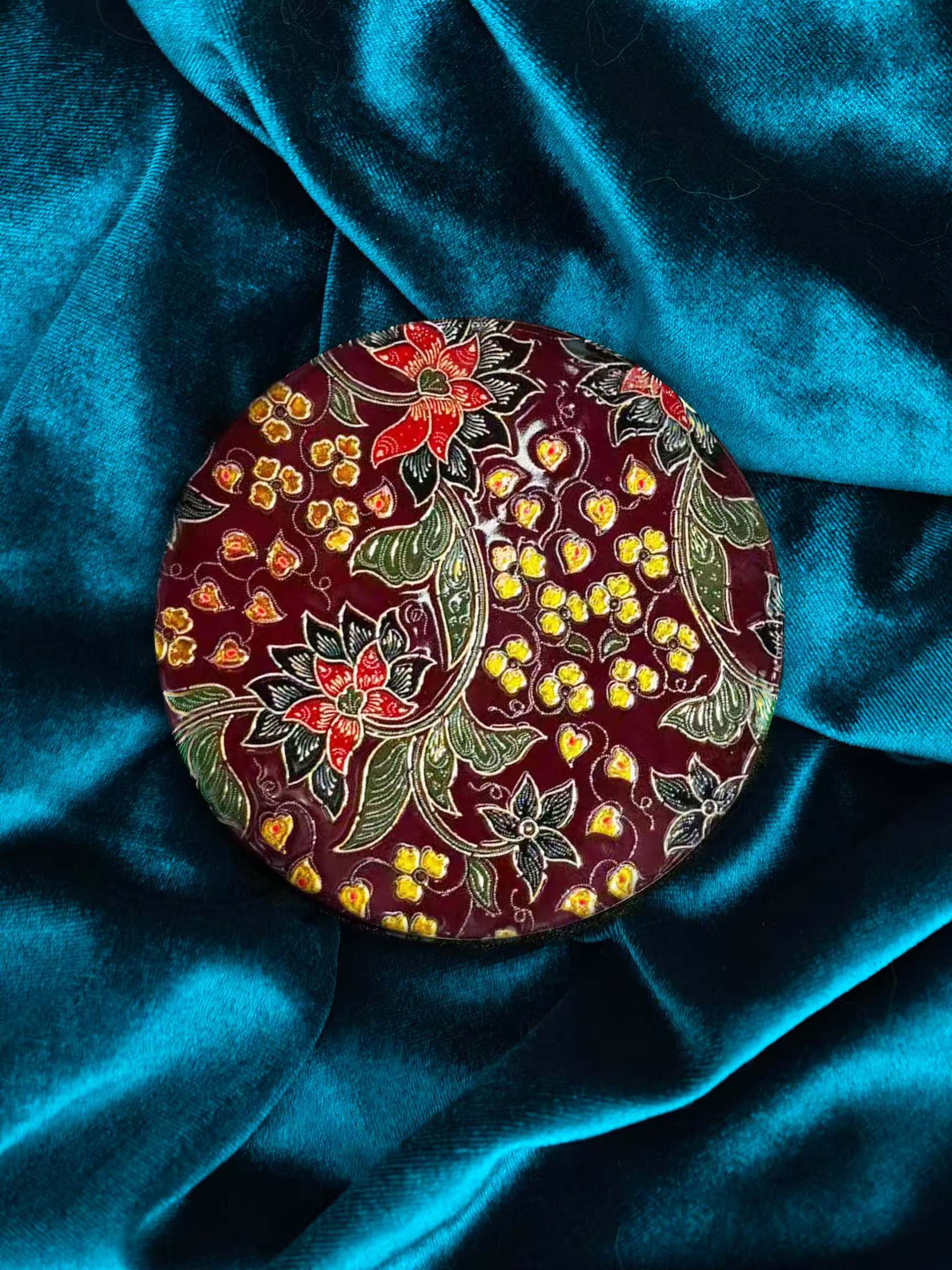 Madame Nonya Gilded Batik Coaster Set