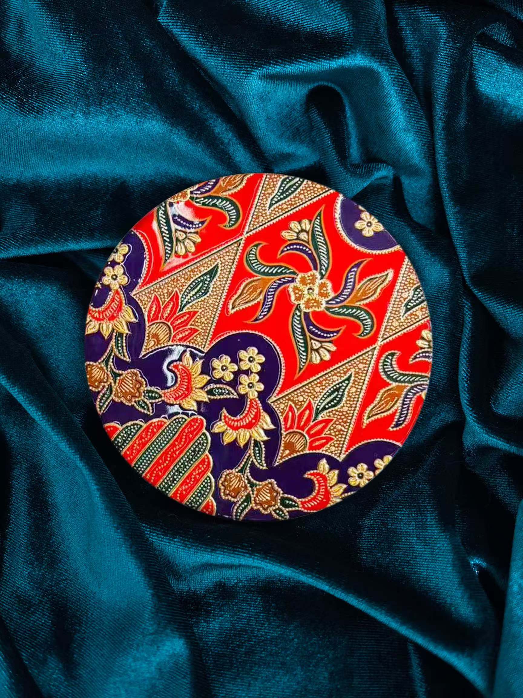 Madame Nonya Gilded Batik Coaster Set